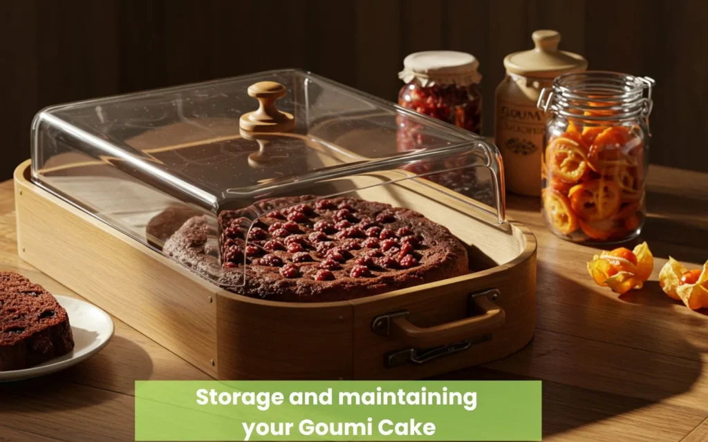 Storage and maintaining your Goumi Cake